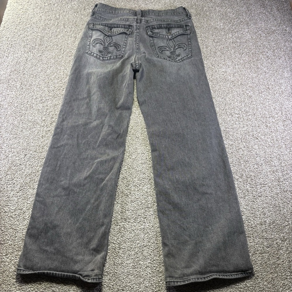 Hollister Baggy Bootcut Jeans Mens 30x31 Gray Medium Wash Relaxed Denim Y2K